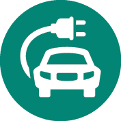 Icon of an electric vehicle